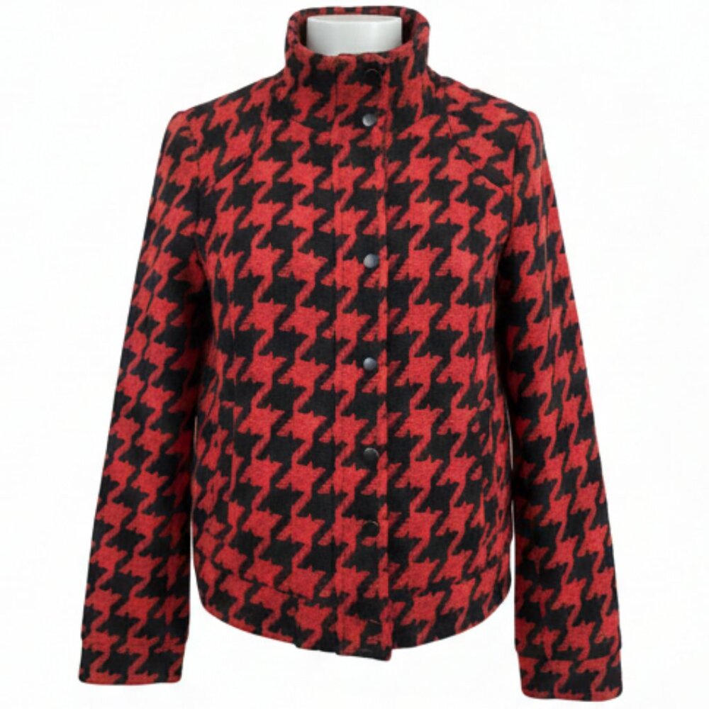 Red and Black Houndstooth Jacket
